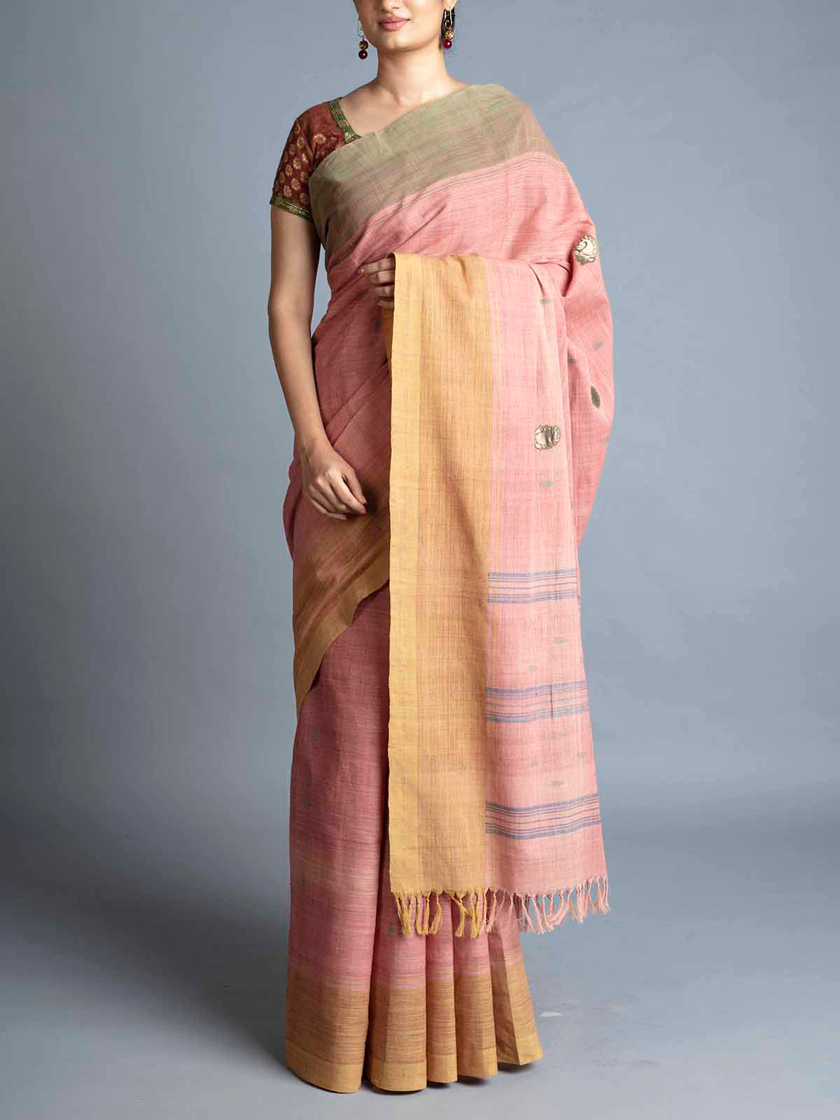 Kankatala - A Ponduru Khadi saree - magnificent handspun weave from a  little hamlet, Ponduru, in Andhra...Apt for those formal, professional  looks, the beige saree has a kadhi zari border, making the