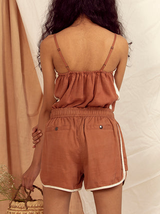 Dona Strap Top Brown The Terra Tribe