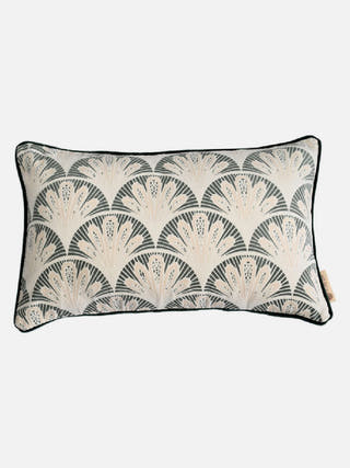 Makhamalee Fume Lumbar Cushion Cover Bottel Green The Greige Warp