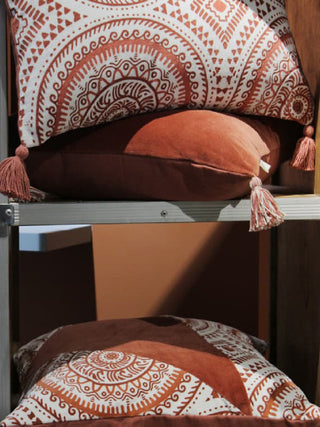 Makhamalee Terra Lumbar Cushion Cover Rust The Greige Warp