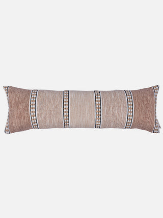 Ombre Rib Dib Lumbar Cushion Beige Natural And Brown The Greige Warp