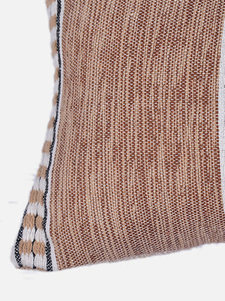 Ombre Rib Dib Lumbar Cushion Beige Natural And Brown The Greige Warp