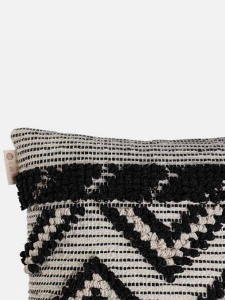 Wo Metric Looped Crown Cushion Cover Black The Greige Warp