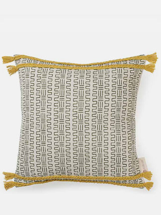 Vivacious Lines Braided Ribs Cushion Cover Yellow And Black The Greige Warp