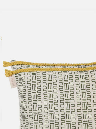 Vivacious Lines Braided Ribs Cushion Cover Yellow And Black The Greige Warp