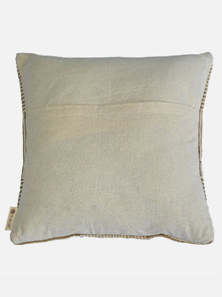 Undisturbed Woven Patch Cushion Cover White And Natural The Greige Warp