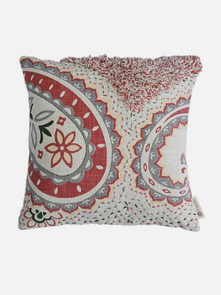 Ruhe Printed Shag Cushion Cover Multi Colour The Greige Warp