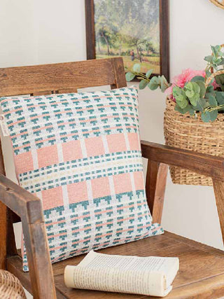 Meraki Spark Cushion Cover Pink And Teal The Greige Warp