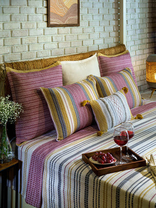 Atrisuta Bedding Set Maroon & Ochre The Greige Warp