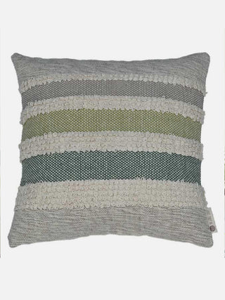 Back To Nature Caught In Loop Cushion Cover Green & Off White The Greige Warp