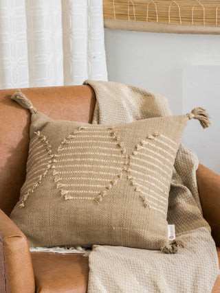 Broken Rib Broken Hexa Cushion Cover Beige The Greige Warp