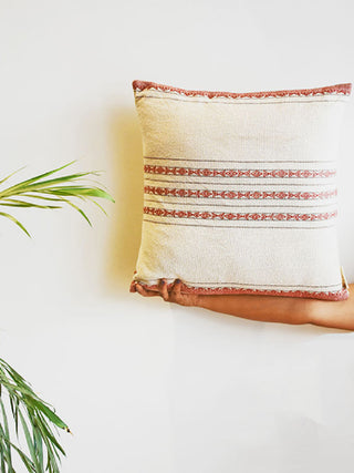 Saanjh Modern & Minimal Cushion Cover Natural And Terra The Greige Warp