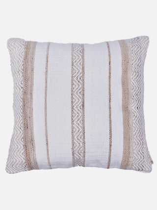 Earthbound Zigzag Medley Cushion Cover White And Beige The Greige Warp