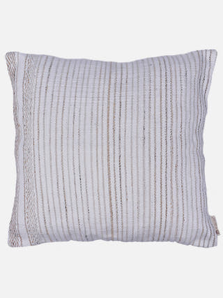 Earthbound Diamond & Stripe Cushion Cover White And Beige The Greige Warp