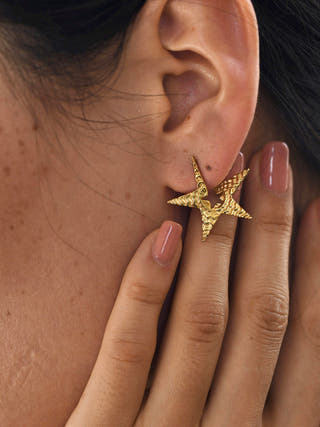 Tinted Star Statement Stud Earrings The Loom Art
