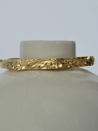 Textured Hexagonal Bangle Bracelet The Loom Art