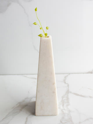 Truncated Pyramid Vase White Byora Homes