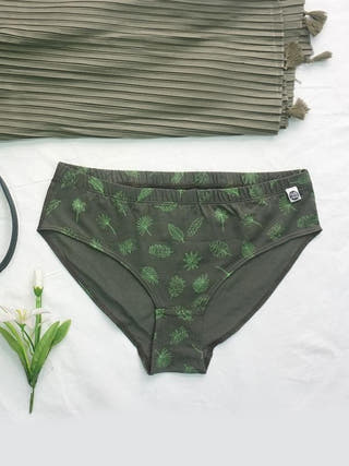 Tropical Leaves Bikini Olive Wear Equal