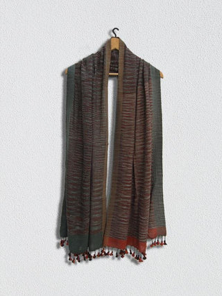  Handloom Checked Stole by WomenWeave sold by Flourish