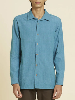 Serene Bondi Handloom Shirt Blue Patrah