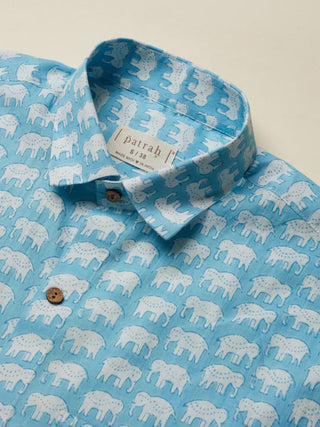 Holiday Elephant Printed Shirt Patrah