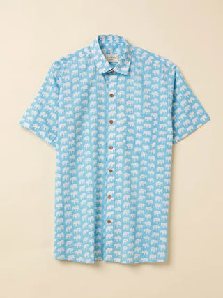 Holiday Elephant Printed Shirt Patrah
