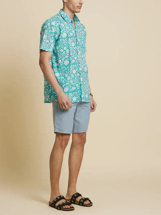 Botanical Floral Handblock Printed Shirt Patrah
