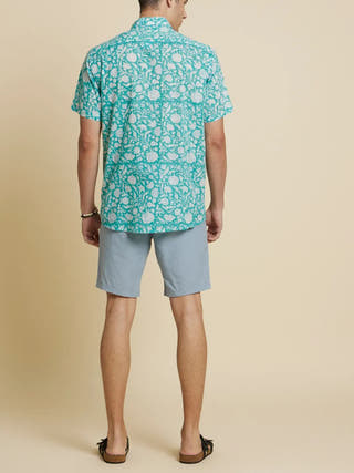 Botanical Floral Handblock Printed Shirt Patrah