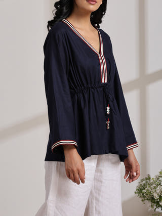 BASANT Cecil Top Navy Vasstram