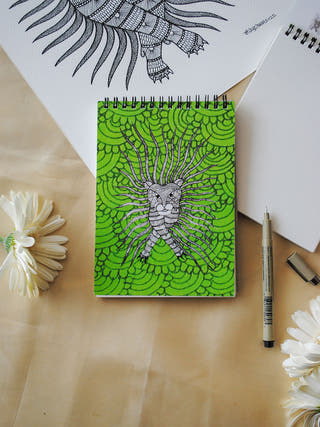 Gond Wagobha Sketchbook Green Ekibeki